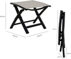 Foldable Sun Lounger Reclining Garden Chair Aluminium Camping