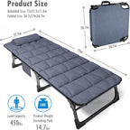 Foldable Sun Lounger with 4-Position Adjustable Backrest