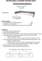 Foldable Wall Mounted Clothes Rack Retractable Drying Rack