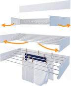 Foldable Wall Mounted Clothes Rack Retractable Drying Rack