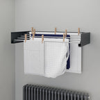 Foldable Wall Mounted Clothes Rack Retractable Drying Rack