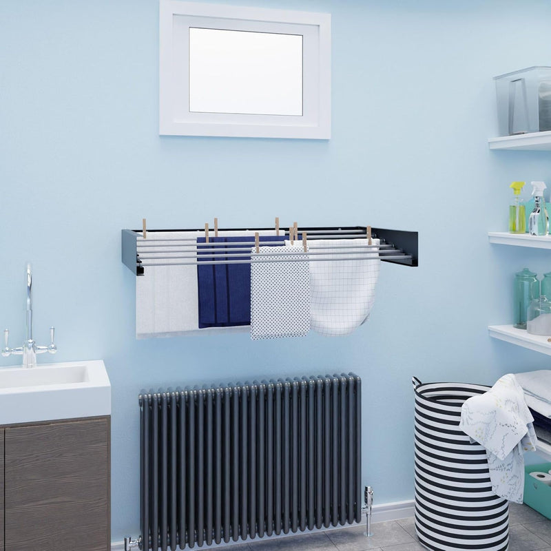 Foldable Wall Mounted Clothes Rack Retractable Drying Rack