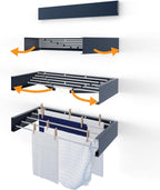 Foldable Wall Mounted Clothes Rack Retractable Drying Rack