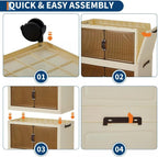 Foldable Wardrobe 44.9in Plastic Folding