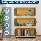 Foldable Wardrobe 44.9in Plastic Folding