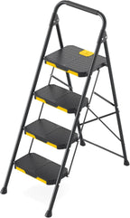 Folding 4-Step Ladder with Tool Tray