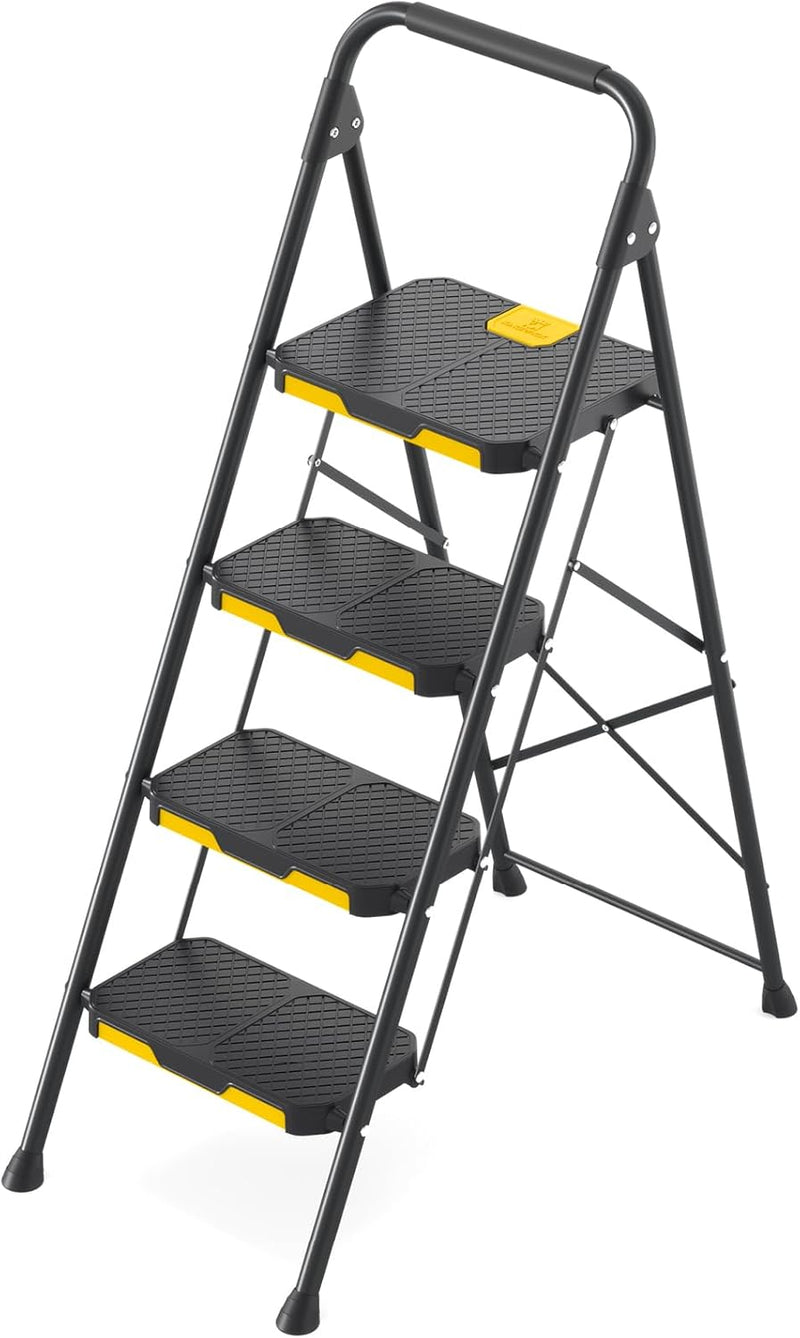 Folding 4-Step Ladder with Tool Tray
