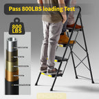 Folding 4-Step Ladder with Tool Tray