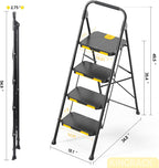 Folding 4-Step Ladder with Tool Tray