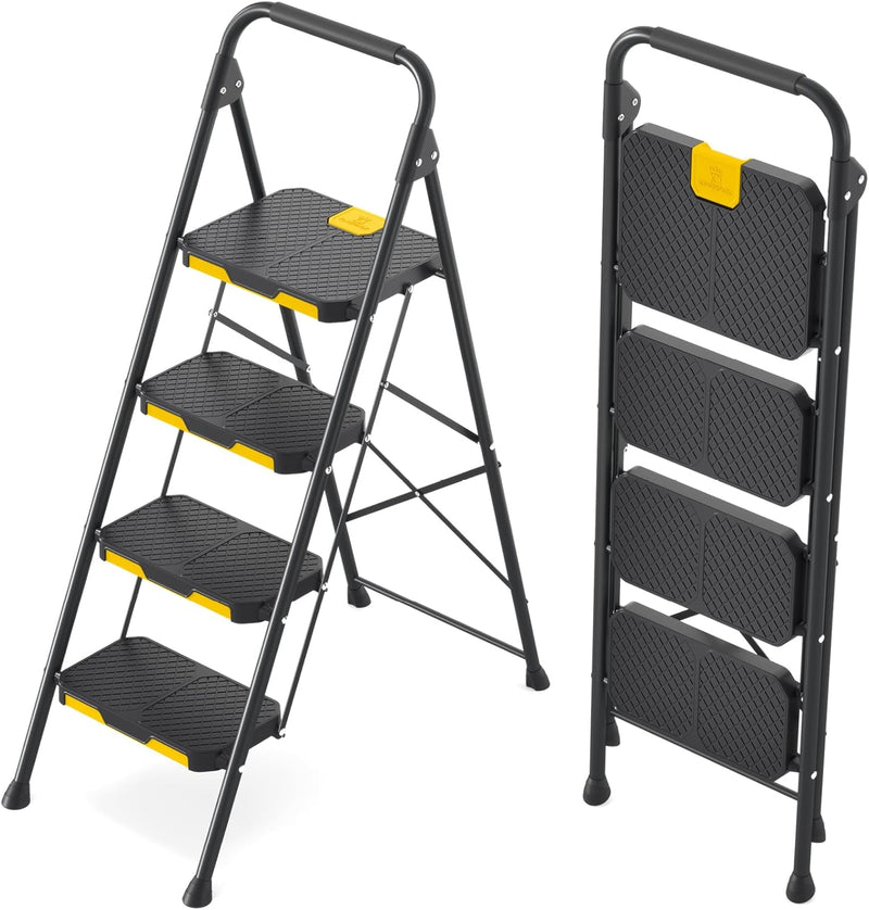 Folding 4-Step Ladder with Tool Tray