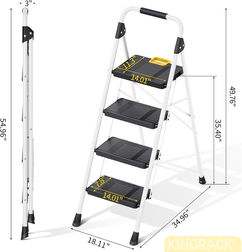 Folding 5-Step Ladder Capacity Step Stool with Safety