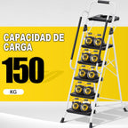 Folding 5-Step Ladder Capacity Step Stool with Safety