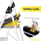 Folding 5-Step Ladder Capacity Step Stool with Safety