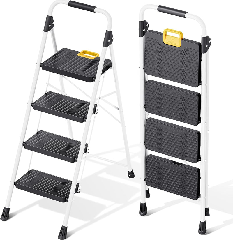 Folding 5-Step Ladder Capacity Step Stool with Safety