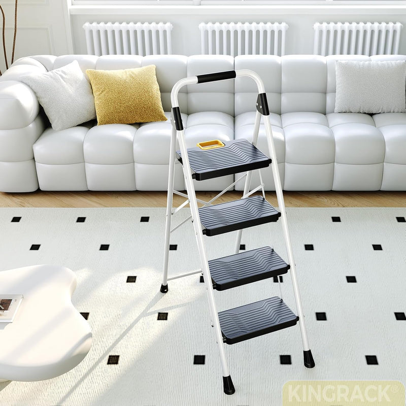 Folding 5-Step Ladder Capacity Step Stool with Safety