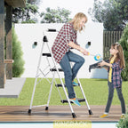 Folding 5-Step Ladder Capacity Step Stool with Safety