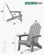 Folding Adirondack Chair for Outdoor: Modern Garden Chairs