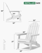 Folding Adirondack Chair for Outdoor: Modern Garden Chairs