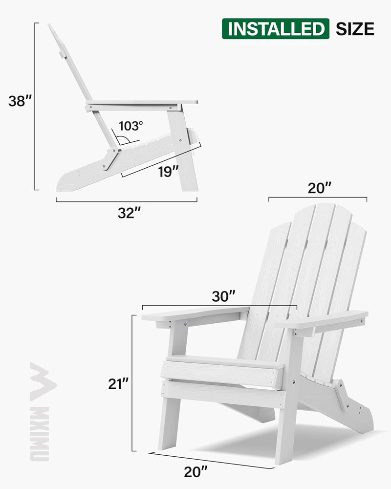 Folding Adirondack Chair for Outdoor: Modern Garden Chairs