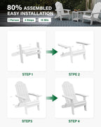 Folding Adirondack Chair for Outdoor: Modern Garden Chairs