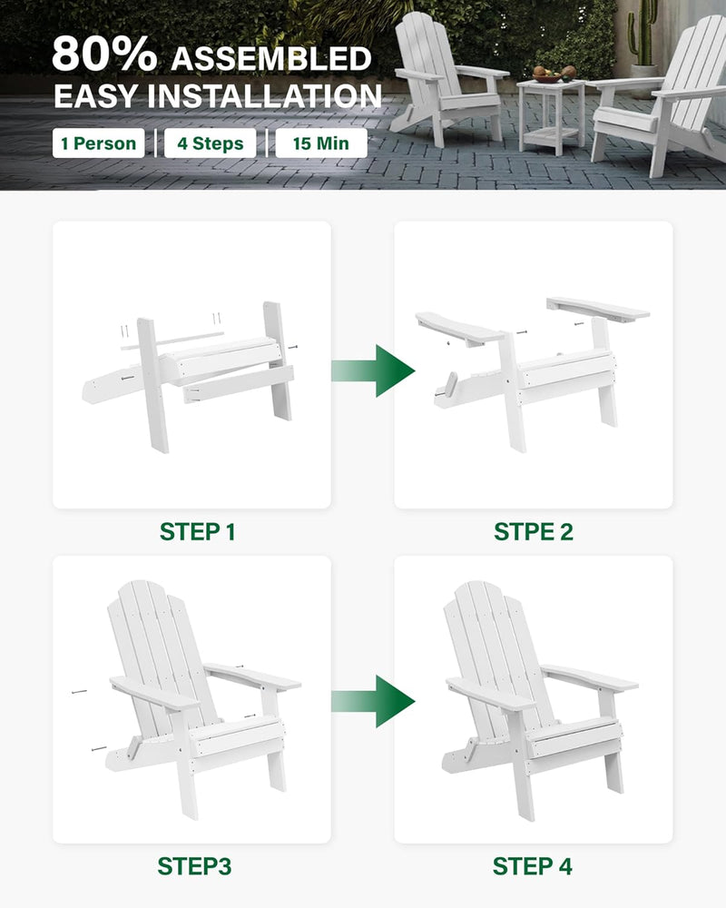 Folding Adirondack Chair for Outdoor: Modern Garden Chairs