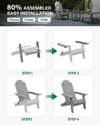 Folding Adirondack Chair for Outdoor: Modern Garden Chairs