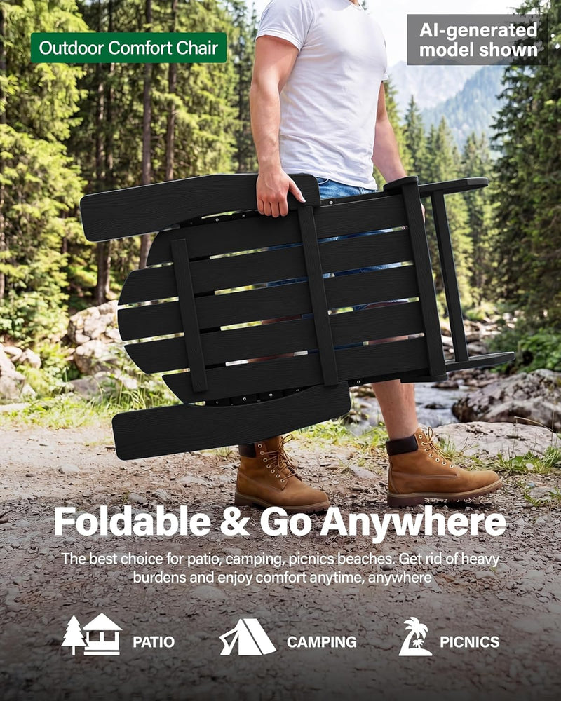 Folding Adirondack Chair for Outdoor: Modern Garden Chairs