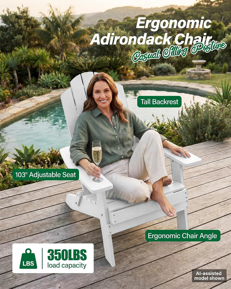 Folding Adirondack Chair for Outdoor: Modern Garden Chairs