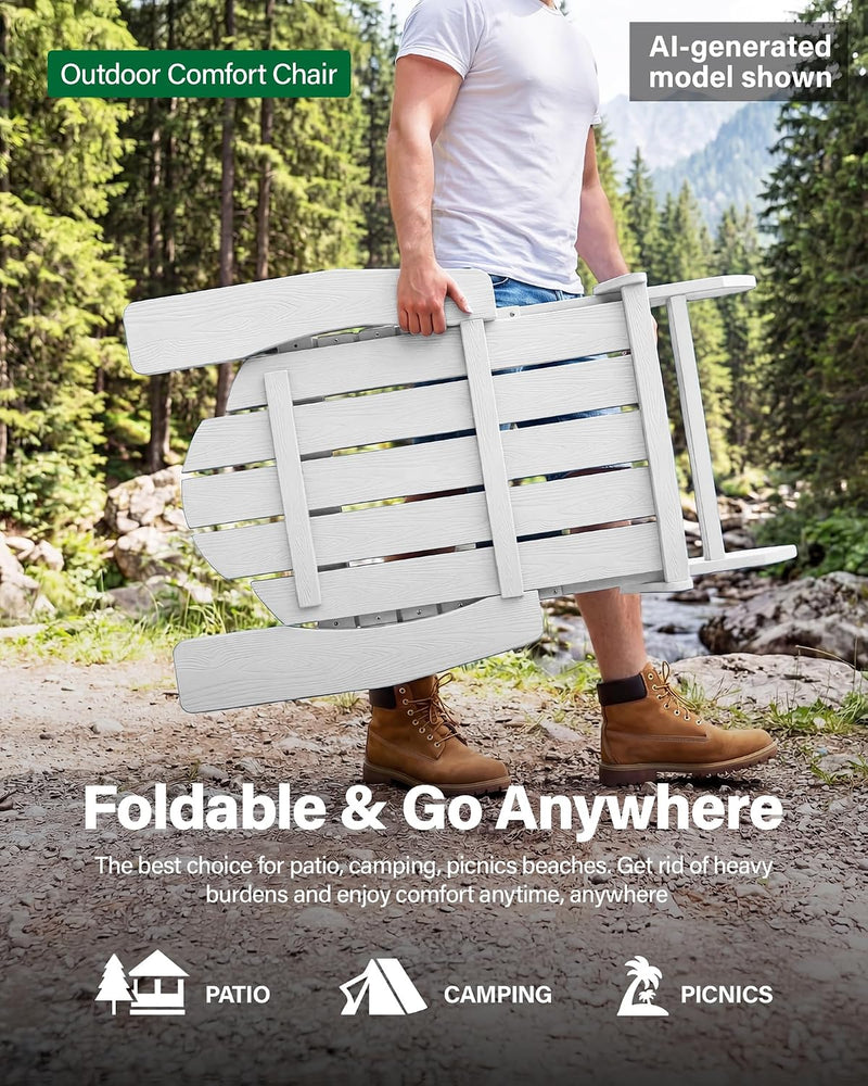 Folding Adirondack Chair for Outdoor: Modern Garden Chairs