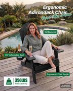 Folding Adirondack Chair for Outdoor: Modern Garden Chairs