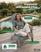 Folding Adirondack Chair for Outdoor: Modern Garden Chairs