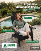 Folding Adirondack Chair for Outdoor: Modern Garden Chairs