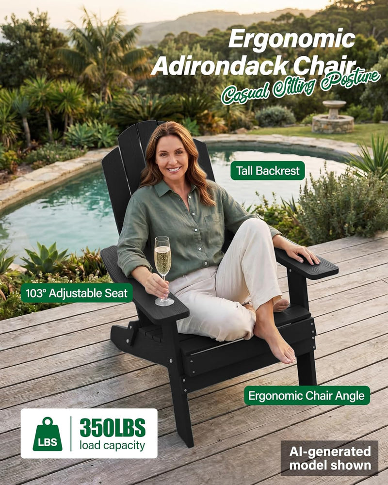 Folding Adirondack Chair for Outdoor: Modern Garden Chairs