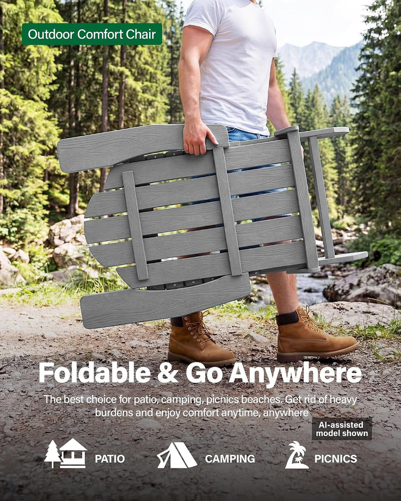 Folding Adirondack Chair for Outdoor: Modern Garden Chairs