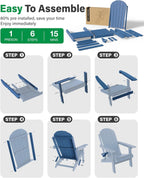 Folding Adirondack Chair for Outdoor: Sturdy Garden Chairs