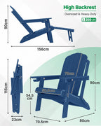 Folding Adirondack Chair for Outdoor: Sturdy Garden Chairs