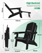 Folding Adirondack Chair for Outdoor: Sturdy Garden Chairs