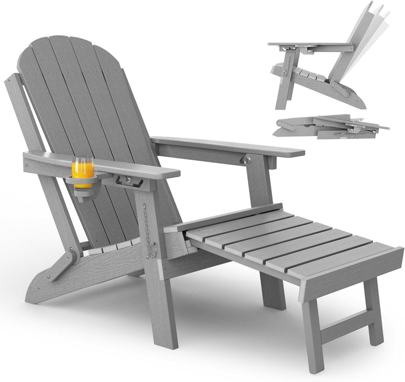 Folding Adirondack Chair for Outdoor: Sturdy Garden Chairs