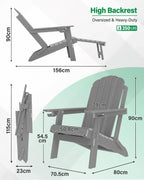 Folding Adirondack Chair for Outdoor: Sturdy Garden Chairs