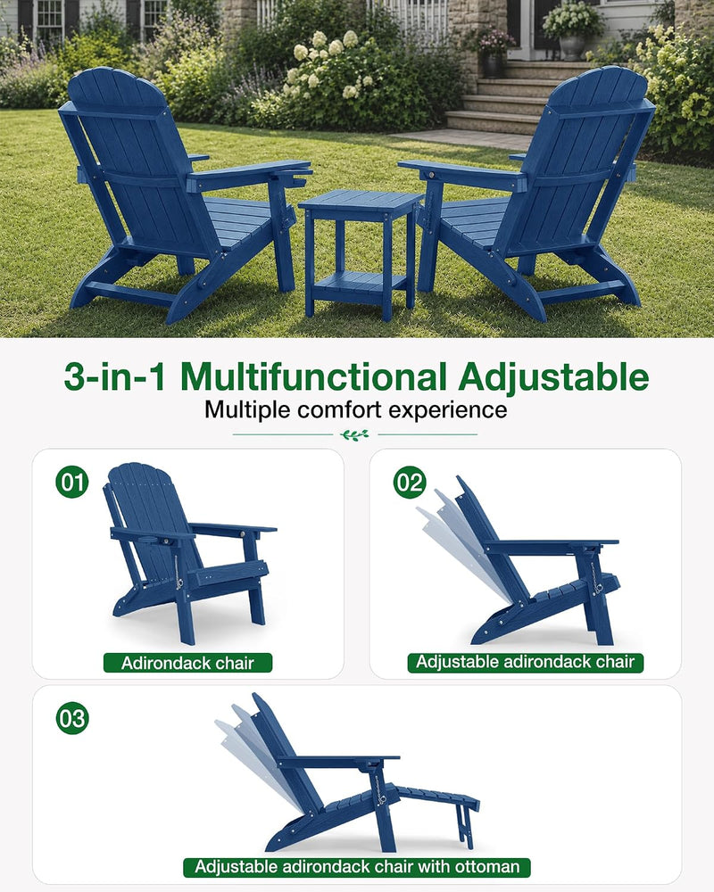 Folding Adirondack Chair for Outdoor: Sturdy Garden Chairs