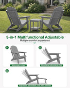 Folding Adirondack Chair for Outdoor: Sturdy Garden Chairs
