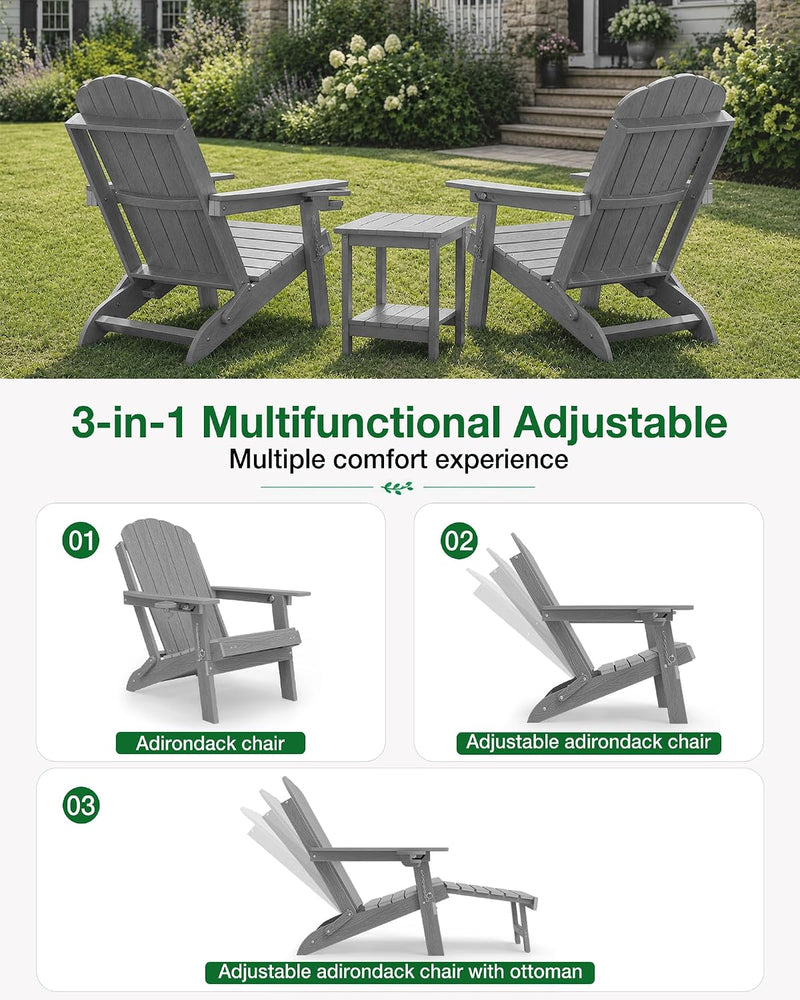 Folding Adirondack Chair for Outdoor: Sturdy Garden Chairs