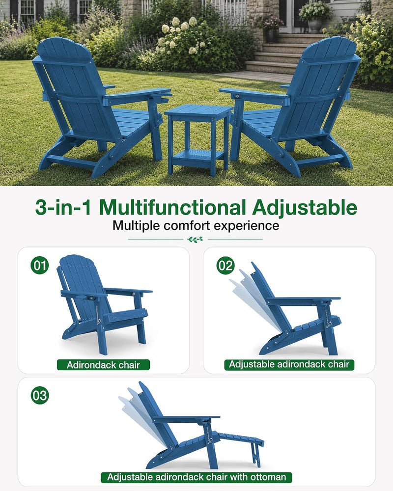 Folding Adirondack Chair for Outdoor: Sturdy Garden Chairs