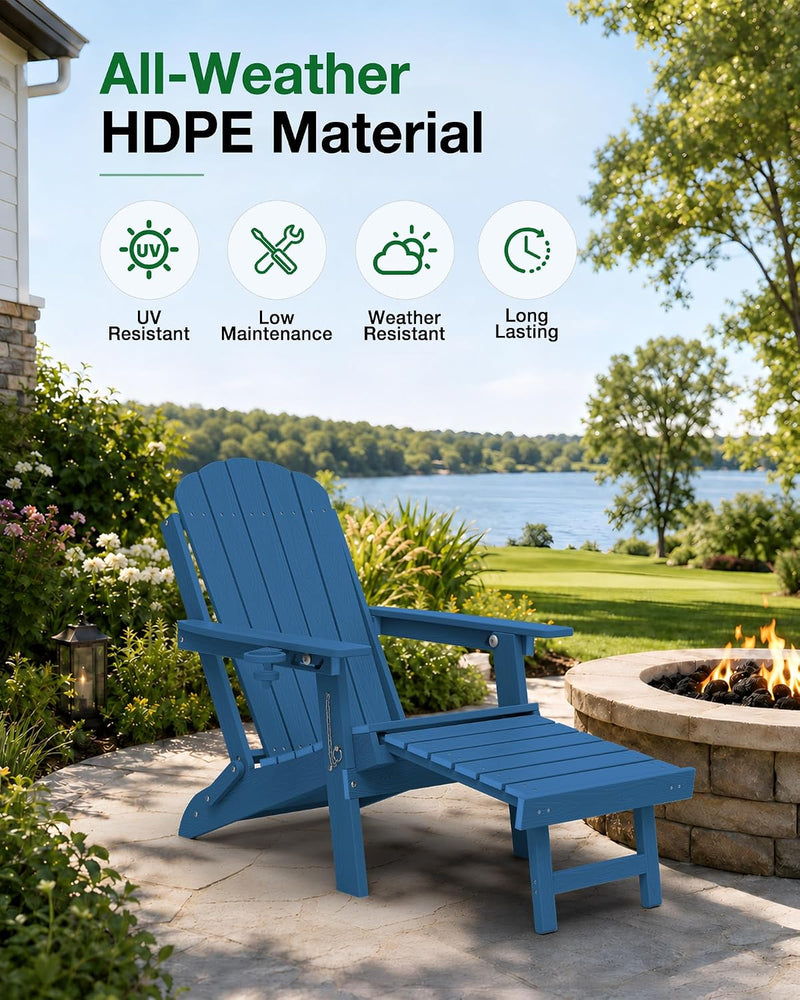 Folding Adirondack Chair for Outdoor: Sturdy Garden Chairs