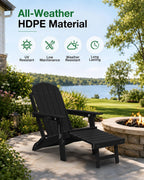 Folding Adirondack Chair for Outdoor: Sturdy Garden Chairs
