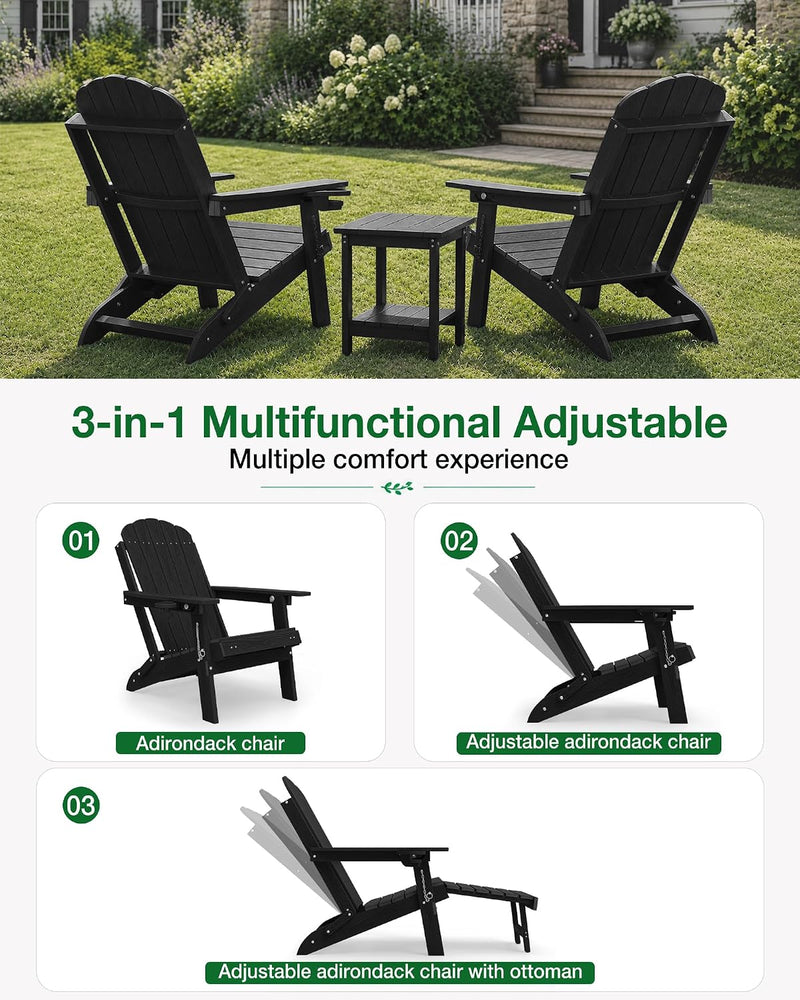 Folding Adirondack Chair for Outdoor: Sturdy Garden Chairs