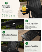 Folding Adirondack Chair for Outdoor: Sturdy Garden Chairs