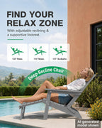 Folding Adirondack Chair for Outdoor: Sturdy Garden Chairs
