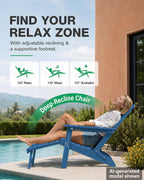 Folding Adirondack Chair for Outdoor: Sturdy Garden Chairs