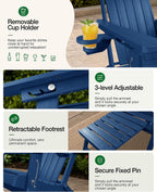 Folding Adirondack Chair for Outdoor: Sturdy Garden Chairs